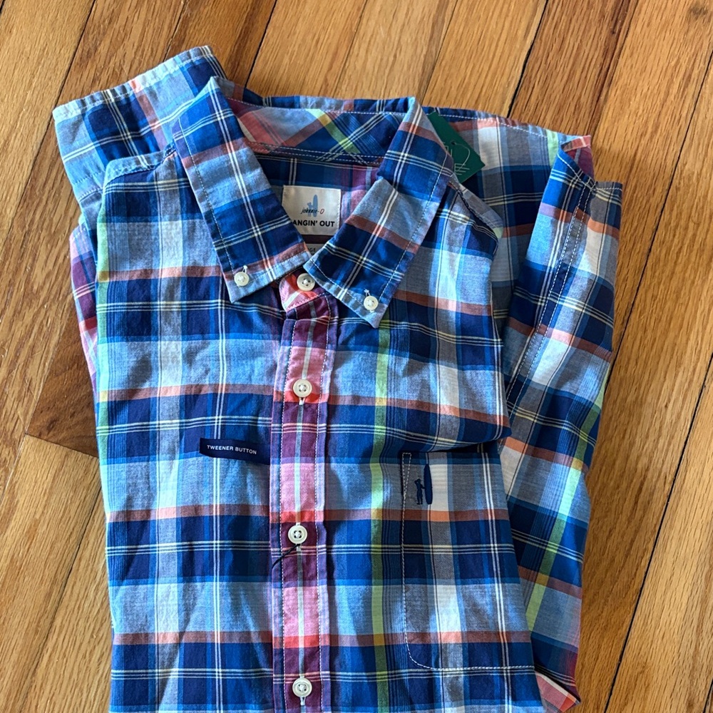 johnnie-O Multicolor Plaid Men's Shirt